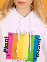 Immaculate Vegan - Plant Faced Clothing Plant Based Rainbow Hoodie - White