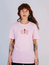 Immaculate Vegan - Plant Faced Clothing Eat Plants Goth Roses Tee - Candy Pink