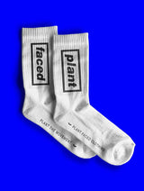 Immaculate Vegan - Plant Faced Clothing Plant Based Plates Organic Socks | White L / EU 43-46