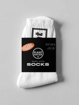 Immaculate Vegan - Plant Faced Clothing Plant Based Plates Organic Socks | White