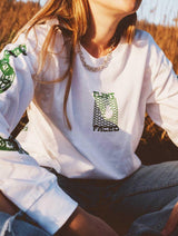 Immaculate Vegan - Plant Faced Clothing Make The Connection Long Sleeve - White