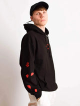 Immaculate Vegan - Plant Faced Clothing Eat Plants Scattered Roses - Hoodie - Black