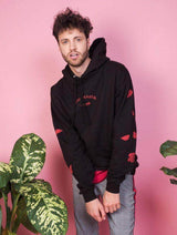 Immaculate Vegan - Plant Faced Clothing Eat Plants Scattered Roses - Hoodie - Black