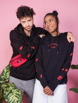 Immaculate Vegan - Plant Faced Clothing Eat Plants Scattered Roses - Hoodie - Black