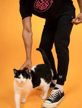 Immaculate Vegan - Plant Faced Clothing The Classics Men's Sweatpants - Embroidered Logo - Black - ORGANIC X RECYCLED