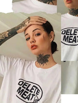 Immaculate Vegan - Plant Faced Clothing Delete Meat - White T-Shirt