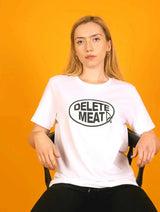 Immaculate Vegan - Plant Faced Clothing Delete Meat - White T-Shirt