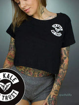 Immaculate Vegan - Plant Faced Clothing In Kale We Trust - Black Crop Top