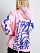 Immaculate Vegan - Plant Faced Clothing Make The Connection Hoodie - Pink x Blue - ORGANIC X RECYCLED