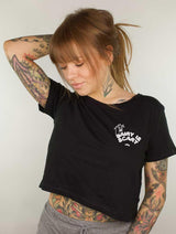 Immaculate Vegan - Plant Faced Clothing Dairy Is Scary - Black Crop Top