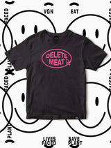 Immaculate Vegan - Plant Faced Clothing Delete Meat - Opal Grey T-Shirt