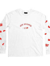Immaculate Vegan - Plant Faced Clothing Eat Plants Scattered Roses - Long Sleeve - White XS