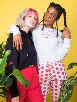 Immaculate Vegan - Plant Faced Clothing Eat Plants Scattered Roses - Long Sleeve - White