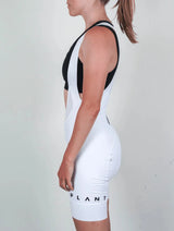 Immaculate Vegan - PLANT ATHLETIC Women's Pro Bib Shorts / White "PLANT"