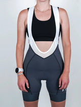 Immaculate Vegan - PLANT ATHLETIC Women's Pro Bib Shorts / Gray "PLANT"