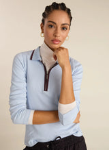 Immaculate Vegan - Baukjen Womenswear Joely Organic Cotton Rib Zip Collar Top