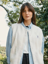 Immaculate Vegan - Zèta Veste Sherpa sans manches Beige