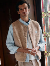 Immaculate Vegan - Zèta Veste Sherpa sans manche Camel