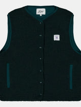 Immaculate Vegan - Zèta Veste Sherpa sans manches Forêt