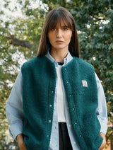Immaculate Vegan - Zèta Veste Sherpa sans manches Forêt