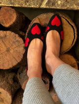 Immaculate Vegan - Momoc Shoes Bailarinas Red Vegan Heart
