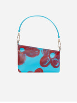 Immaculate Vegan - Estimon Estimon x Kuta House Vegan Grape Leather Sliced Baguette Bag | Wild Flowers Turquoise