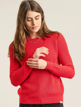 Immaculate Vegan - KOMODO SERGIO - Womens Organic Cotton Jumper Red