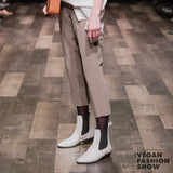 Immaculate Vegan - Voes & Co Harlow Vegan Cactus Leather Chelsea Boots | White