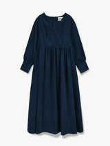 Immaculate Vegan - No More Nobody Corduroy Cotton Navy Maxi Oversized Dress - Michelle | No More Nobody