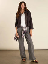 Immaculate Vegan - Baukjen Bethany Organic Cotton Corduroy Wide Leg Trousers | Grey