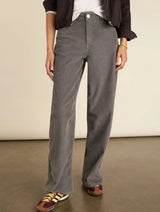 Immaculate Vegan - Baukjen Bethany Organic Cotton Corduroy Wide Leg Trousers | Grey