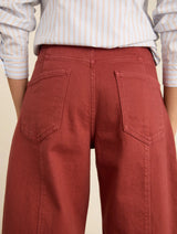 Immaculate Vegan - Baukjen Wyatt Organic Cotton Stretch Denim Barrel Jeans | Terracotta