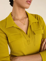 Immaculate Vegan - Baukjen Allie Organic Cotton Rib Collar Top | Yellow