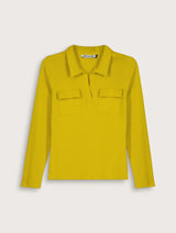 Immaculate Vegan - Baukjen Allie Organic Cotton Rib Collar Top | Yellow