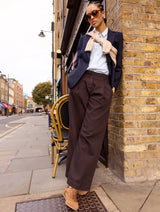 Immaculate Vegan - Baukjen Teresa Organic Cotton Wide Leg Trousers | Brown