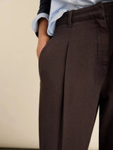 Immaculate Vegan - Baukjen Teresa Organic Cotton Wide Leg Trousers | Brown