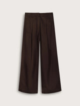 Immaculate Vegan - Baukjen Teresa Organic Cotton Wide Leg Trousers | Brown