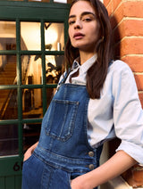 Immaculate Vegan - Baukjen Joanna Organic Cotton Stretch Wide Leg Dungarees | Indigo