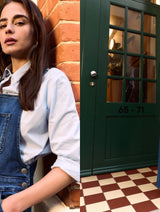 Immaculate Vegan - Baukjen Joanna Organic Cotton Stretch Wide Leg Dungarees | Indigo