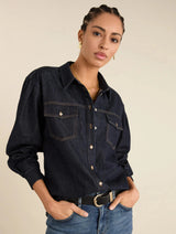 Immaculate Vegan - Baukjen Heather Organic Denim Shirt | Dark Demin