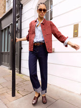 Immaculate Vegan - Baukjen Rowan Organic Cotton Denim Utility Jacket | Terracotta