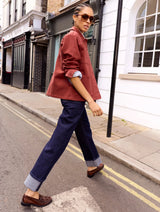 Immaculate Vegan - Baukjen Rowan Organic Cotton Denim Utility Jacket | Terracotta