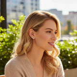 Immaculate Vegan - BLOOMTINE Eternal Bloom™ Sterling Silver Flower Stud Climber Earrings | Ethereal Silver Florals Silver