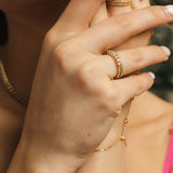 Immaculate Vegan - BLOOMTINE Illuminess™ Gold Vermeil Combi Stack Ring