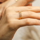 Immaculate Vegan - BLOOMTINE Illuminess™ Gold Vermeil Combi Stack Ring