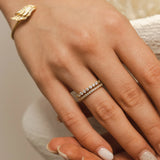 Immaculate Vegan - BLOOMTINE Illuminess™ Sterling Silver Combi Stack Ring