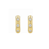 Immaculate Vegan - BLOOMTINE Mini Halo Wings™ Gold Vermeil Moissanite Huggies | Ethereal Celestial Hoops Gold