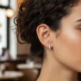 Immaculate Vegan - BLOOMTINE Mini Halo Wings™ Gold Vermeil Moissanite Huggies | Ethereal Celestial Hoops Gold