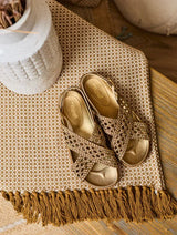 Immaculate Vegan - Minuit sur Terre Belladone Vegan Leather Sandals | Gold