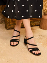 Immaculate Vegan - Minuit sur Terre Airelle Vegan Leather Sandals | Black